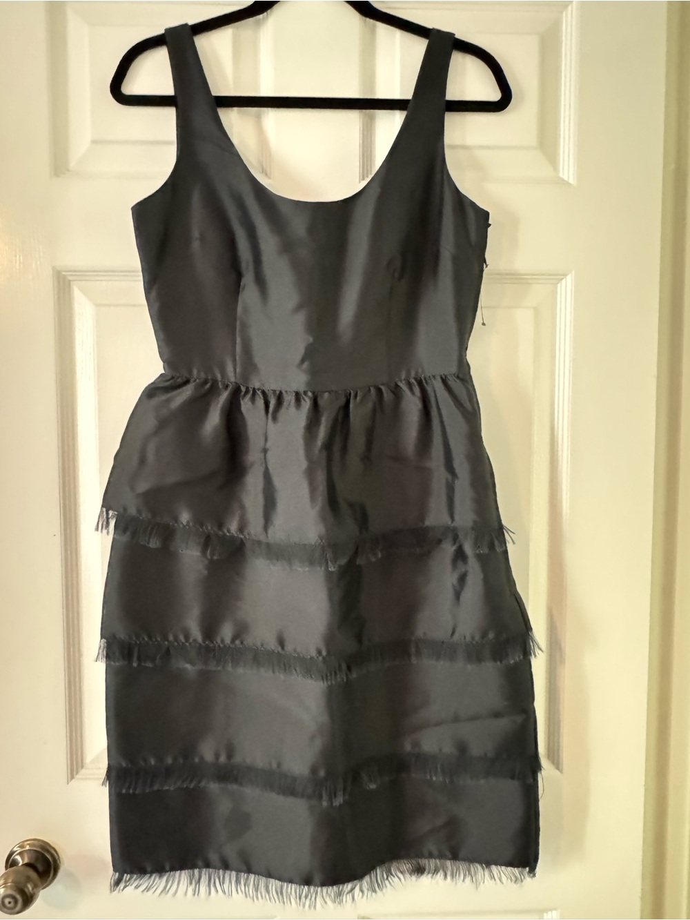 kate spade 100% Silk Black Tiered Cocktail Dress